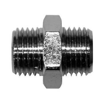 Doppelnippel 1/4"-1/4", vernickelt