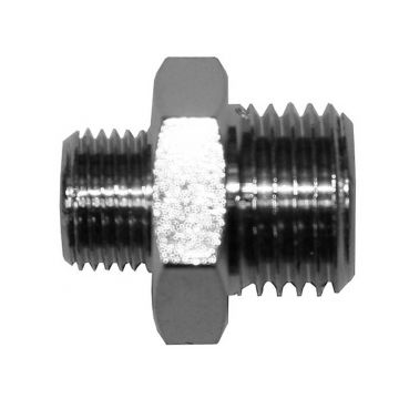 Doppelnippel 1/8"-1/4", vernickelt