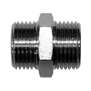 Doppelnippel 3/8"-3/8", vernickelt