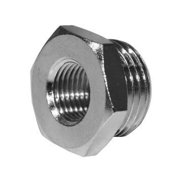 Reduzierstück 1/2"-1/4", vernickelt