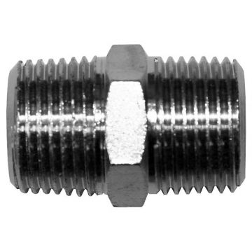 Doppelnippel 3/8"-3/8", vernickelt