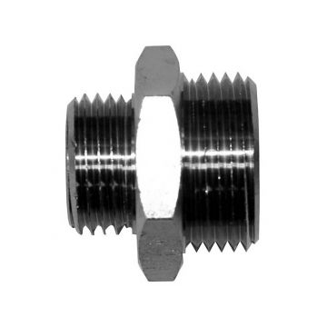 Doppelnippel 1/2"-3/4", vernickelt