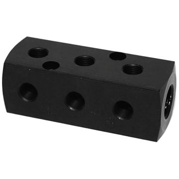 Verteilblock Aluminium, schwarz