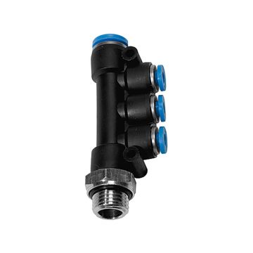 T-Mehrfachverteiler 4-fach Blaue Serie
