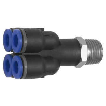 Mehfachverteiler 4-fach Blaue Serie